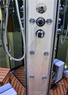 Cabine di vetro nera 1000 * 1000 della doccia del vapore con controllo di computer fornitore