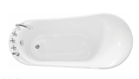 Vasca acrilica di isolato della resina classica con il rubinetto ovale fornitore